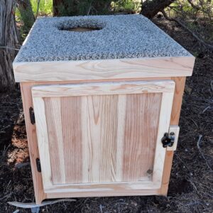 Cedar Jumbo Top Entry Litter Cabinet - Unfinished