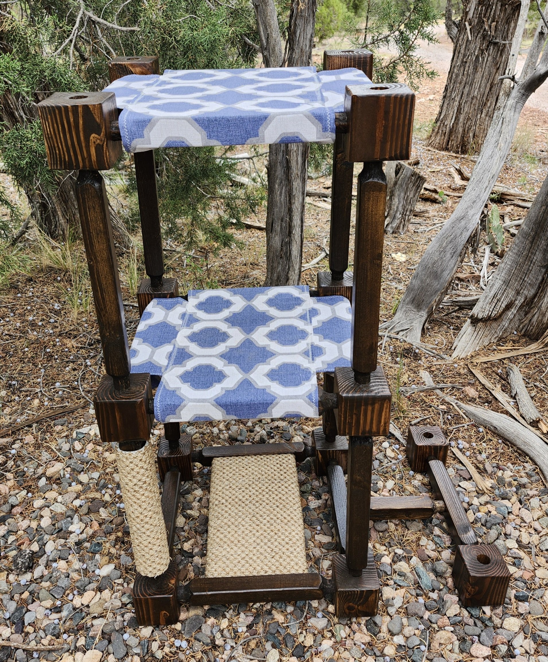 3 Tier Cat Tower - Dark Walnut - Image 2